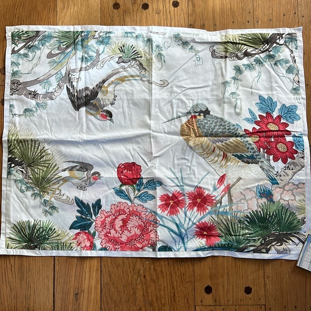 Williams Sonoma SCALAMANDRE BOTANICAL PHEASANT Print Sham - Picture 4 of 8